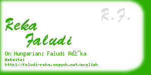 reka faludi business card